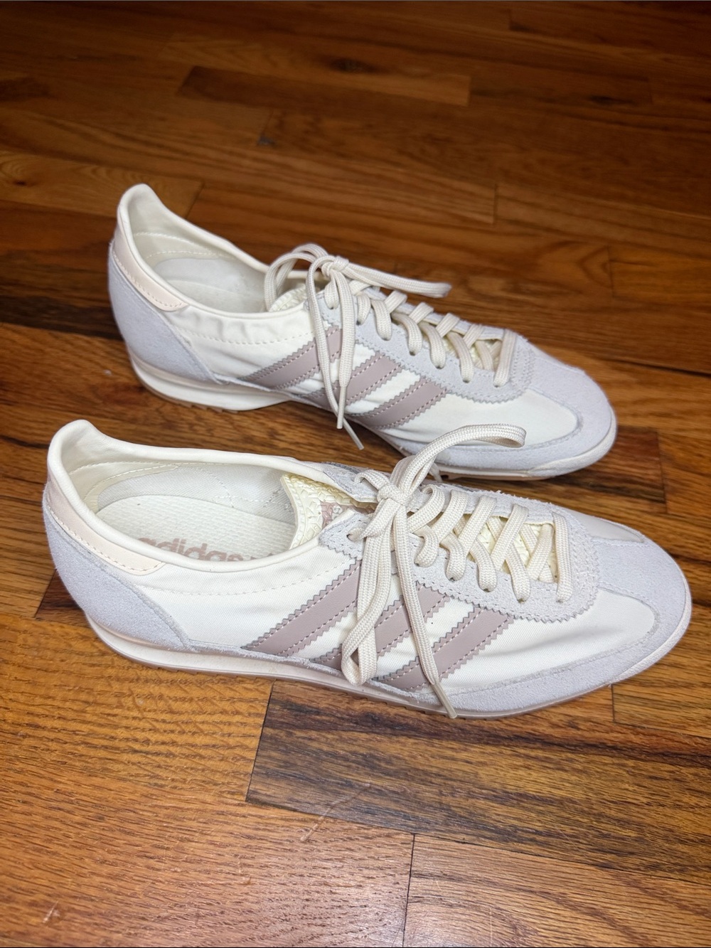 adidas Cream and Light Beige Vintage Runner Sneakers - Picture 2 of 4